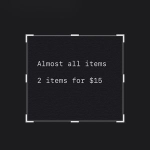 Sale!! Most items 2/$15!